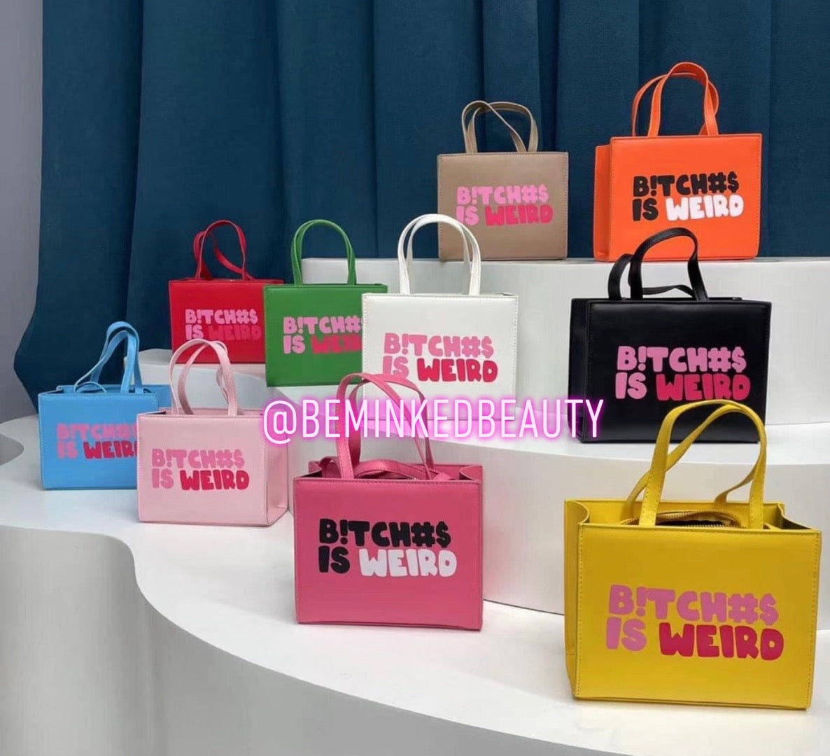 “B!tch#$ is Weird” Mini tote